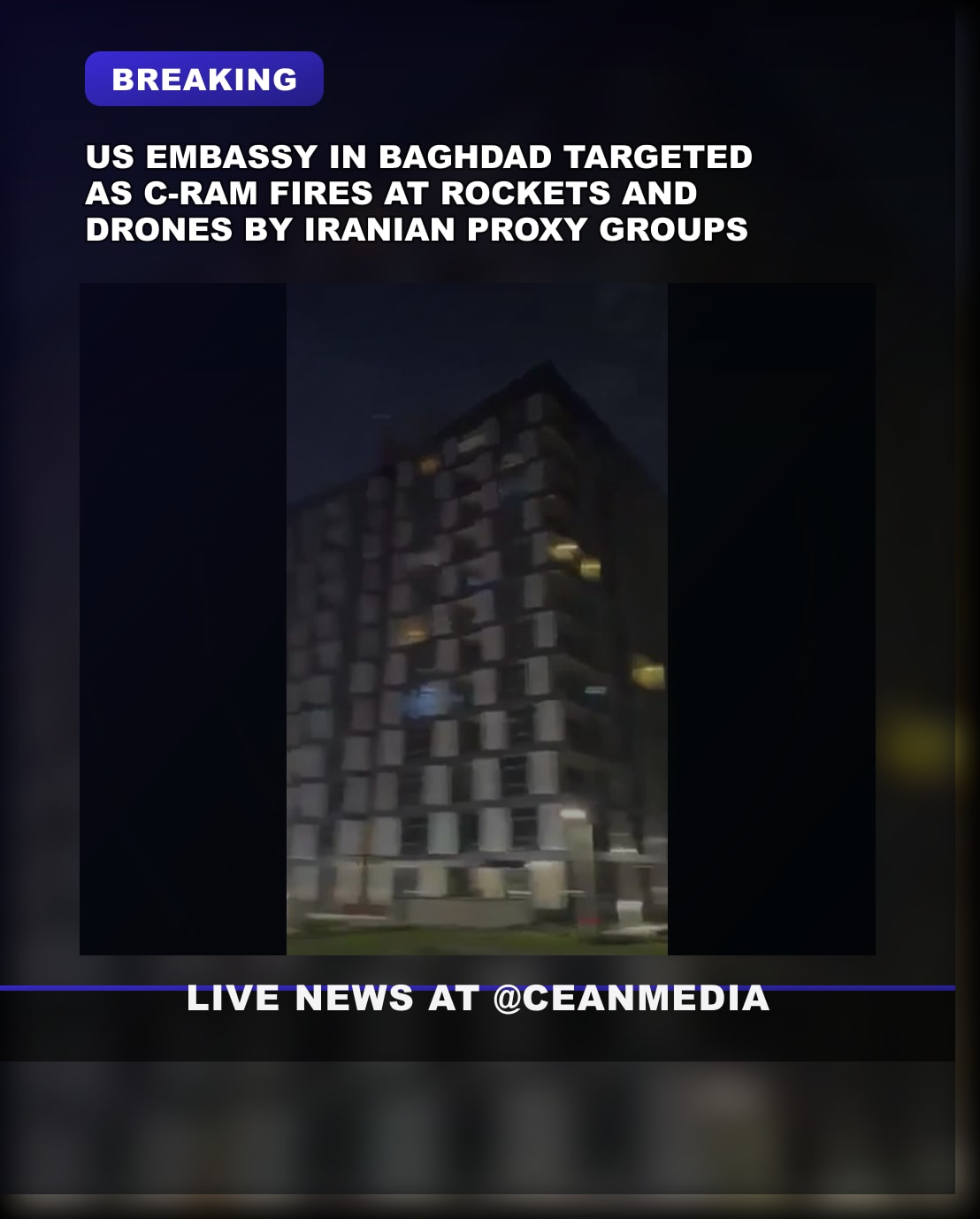 Illustrative photo for: Embassy attack breaking news: Rockets hit U.S. embassy in