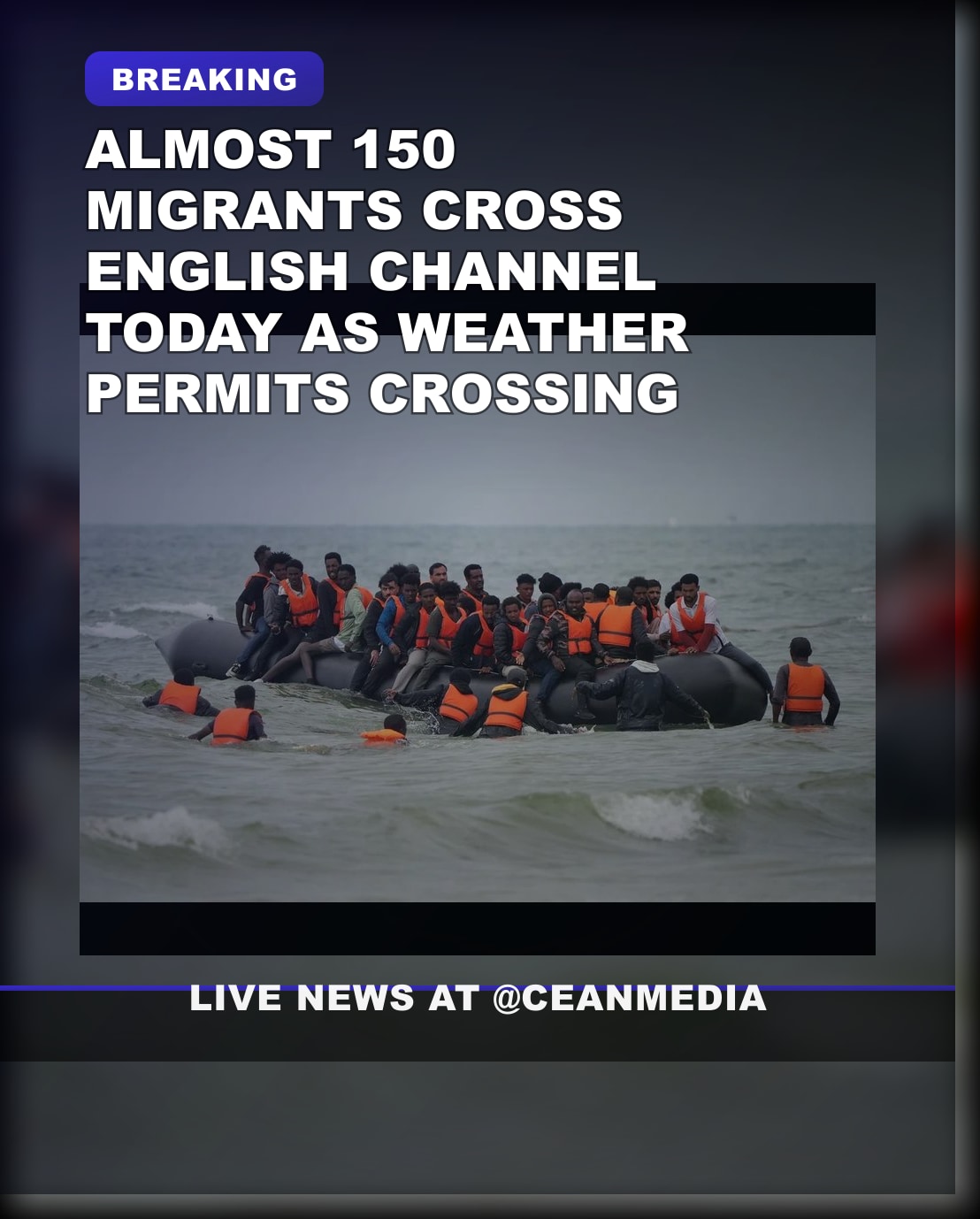 Illustrative photo for: Channel migrant crossings surge as weather allows, 400+