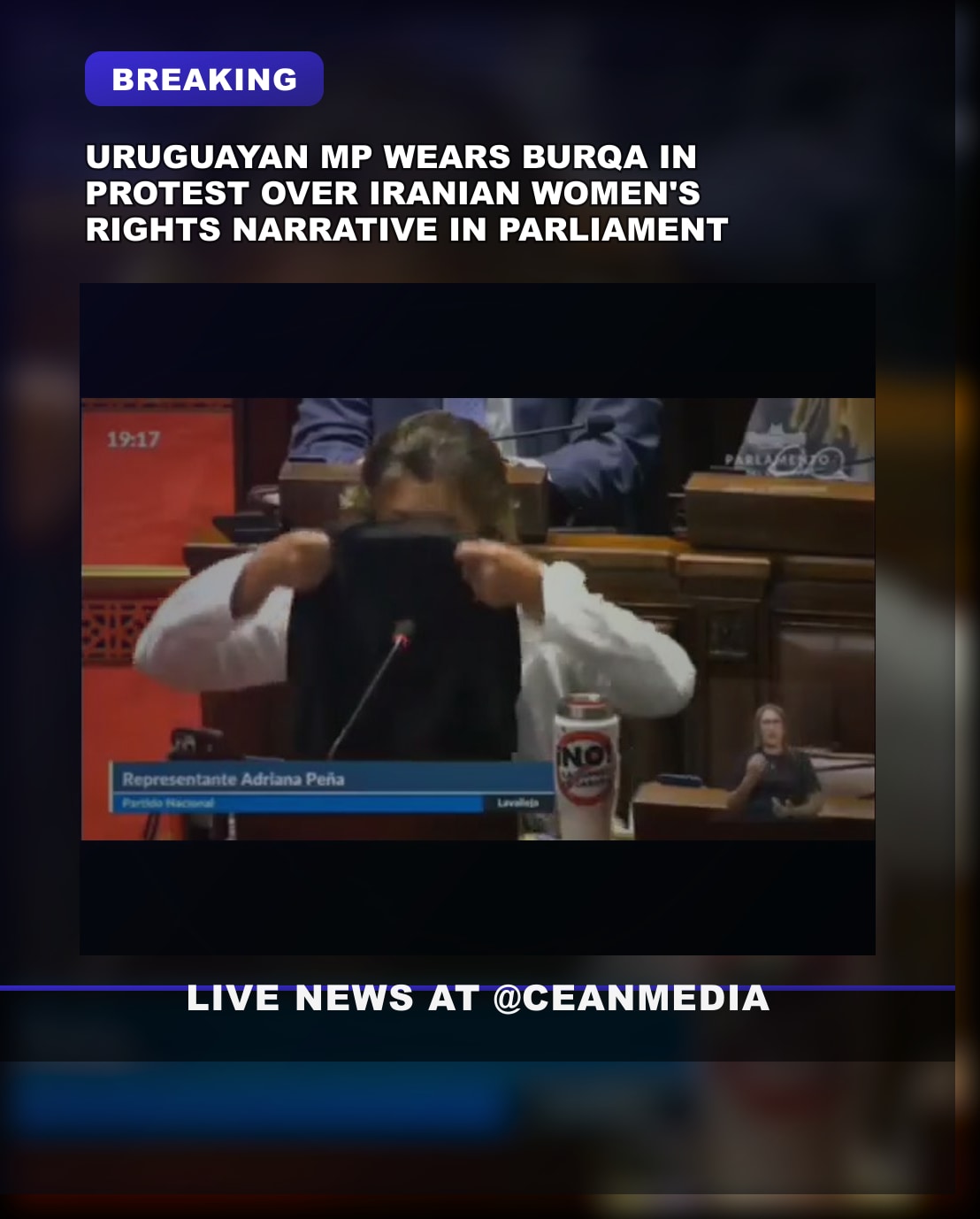 Illustrative photo for: Feminist hypocrisy burqa demonstration: Uruguayan MP wears