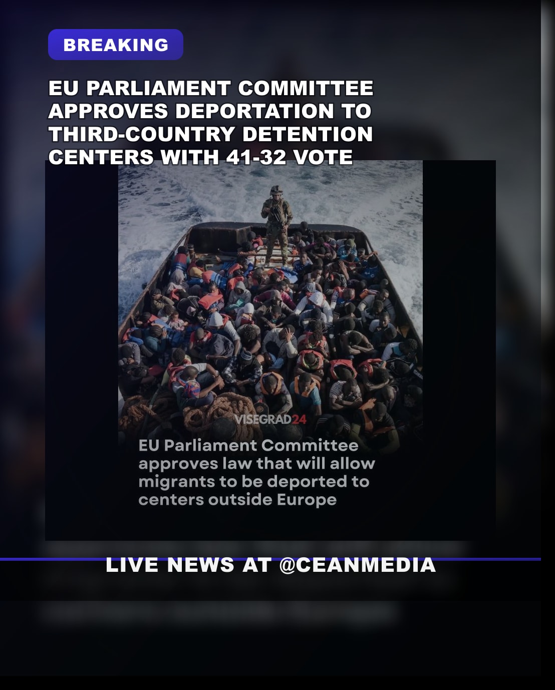 Illustrative photo for: EU LIBE approves plan to detention deportation third