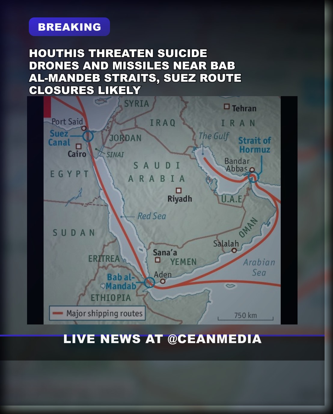 Illustrative photo for: Possible Second Crisis Near Bab al-Mandeb as Houthi drone