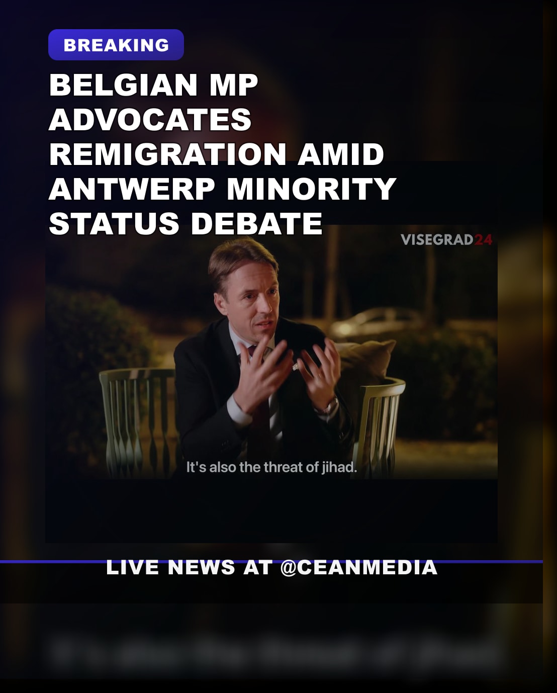 Illustrative photo for: Belgian MP interview: Remigration Debate Ties to Antwerp