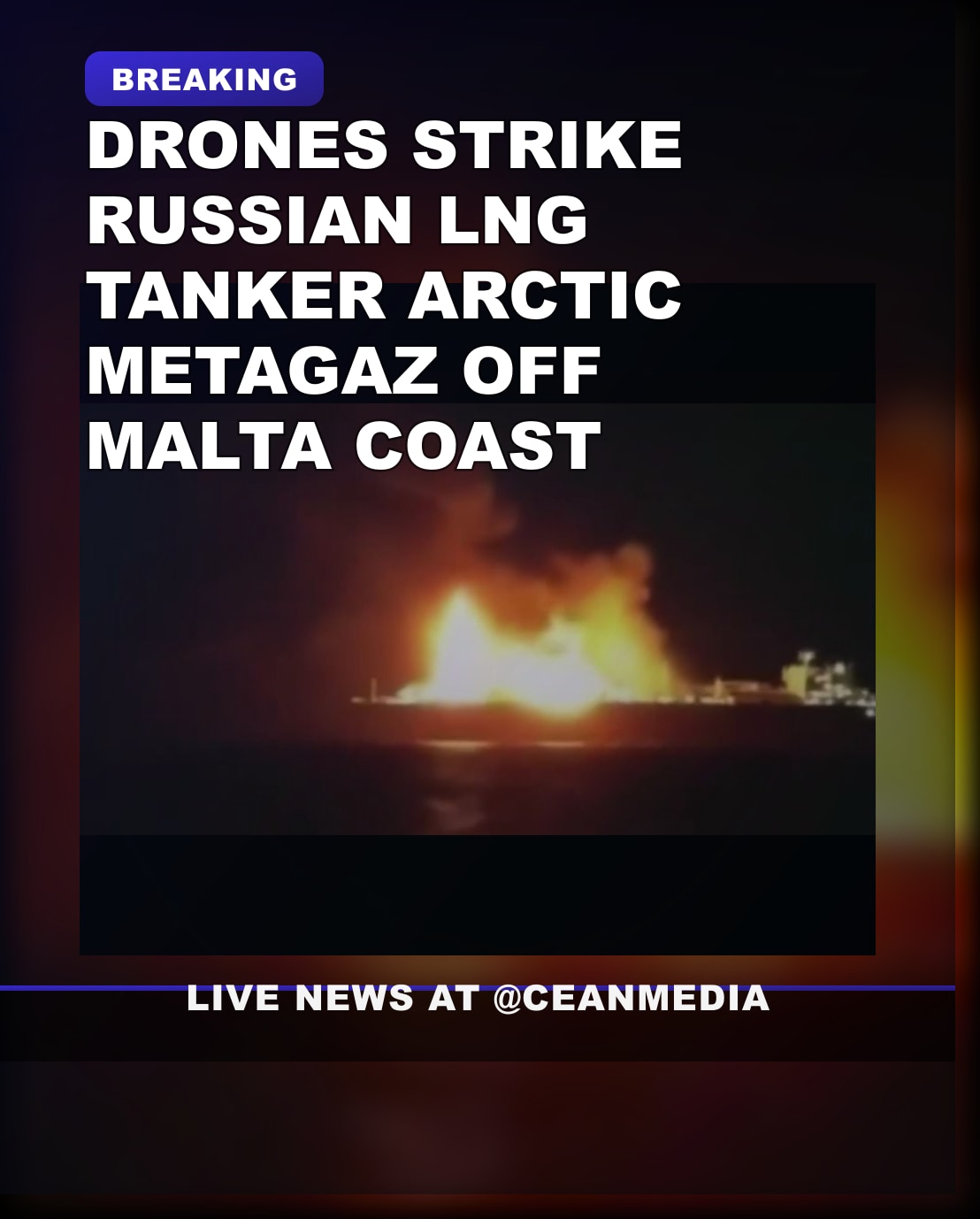 Illustrative photo for: Drone attack Arctic Metagaz incident: Russian LNG tanker