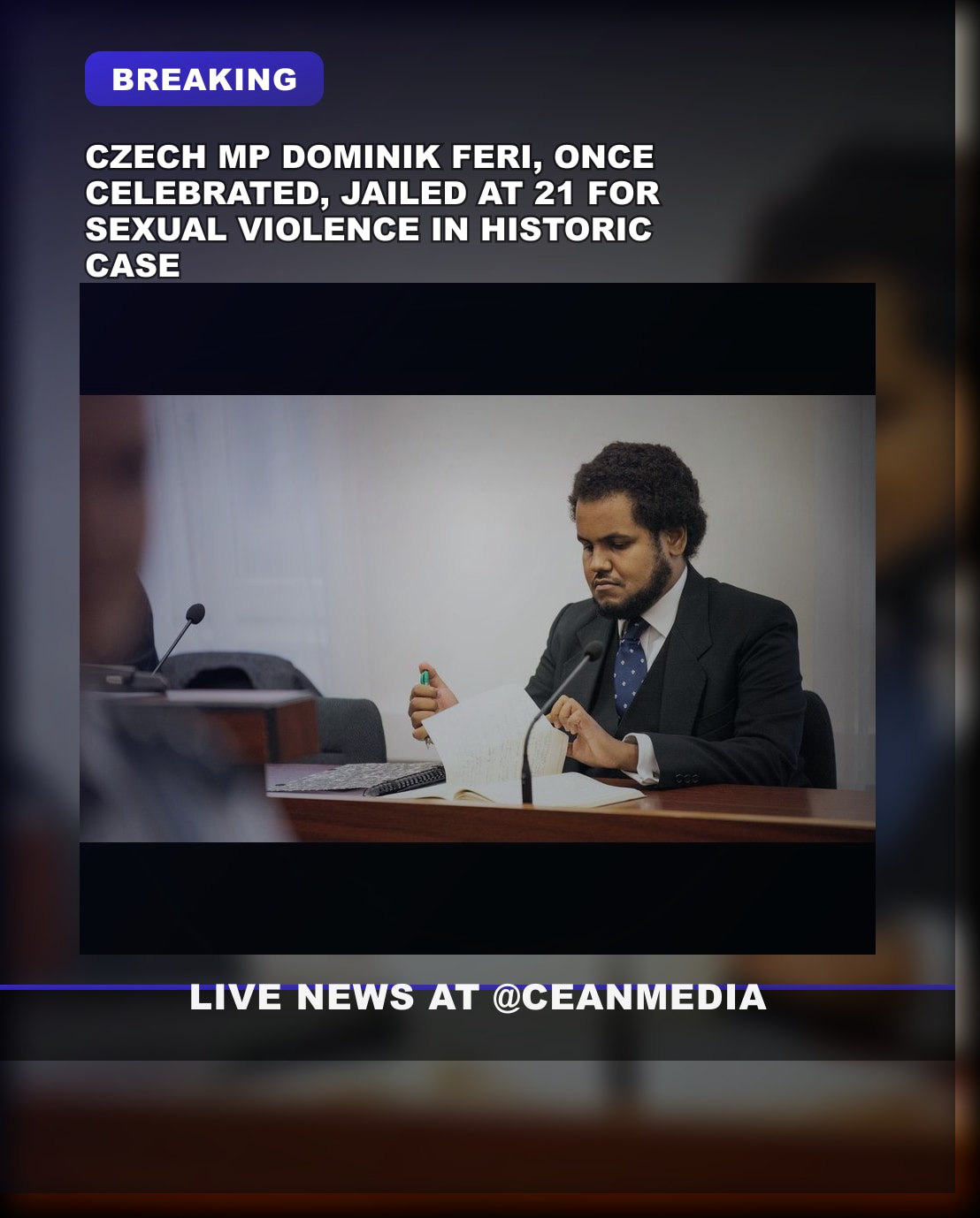 Illustrative photo for: Youngest mp jailed for sexual violence: Dominik Feri case