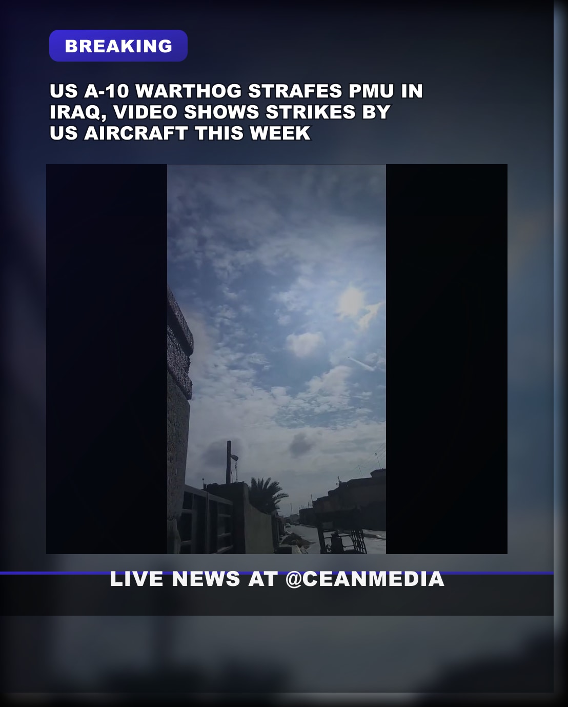 Illustrative photo for: A 10 strafing footage PMU Iran: U.S. A-10 Warthog Strafes