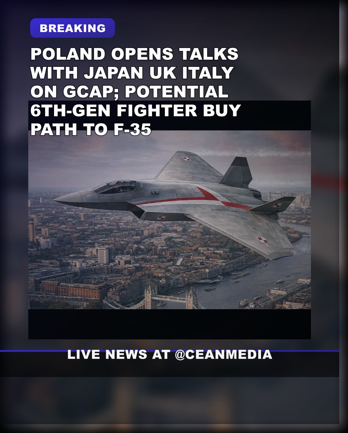 Illustrative photo for: Poland joins GCAP negotiations on 6th-gen fighter talks