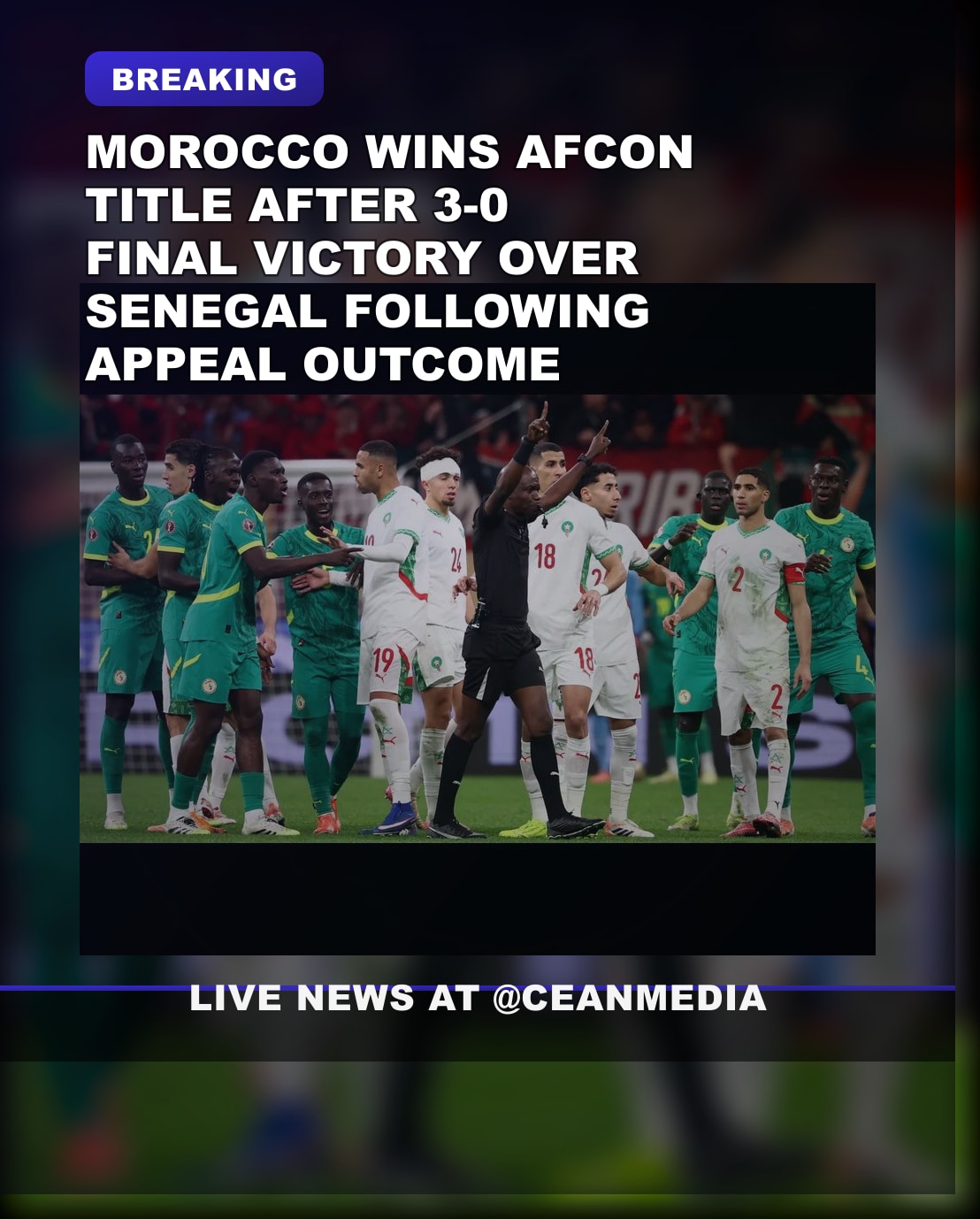 Illustrative photo for: Morocco AFCON champions victory: Triumph over Senegal in