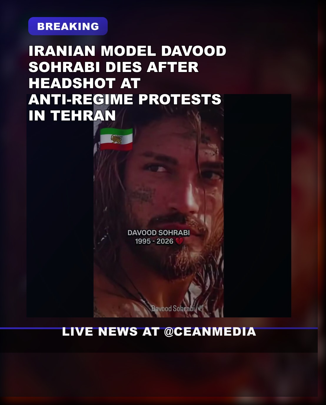 Illustrative photo for: Iranian protester headshot death controversy: Davood