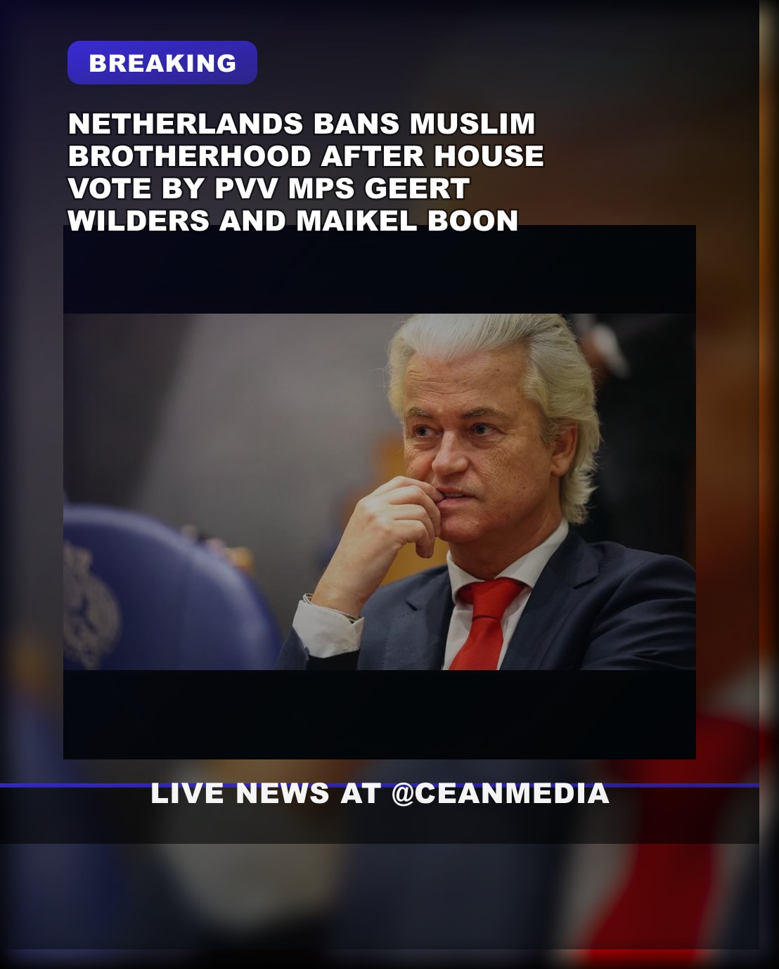 Illustrative photo for: Netherlands Bans Muslim Brotherhood: PVV Resolution Passes