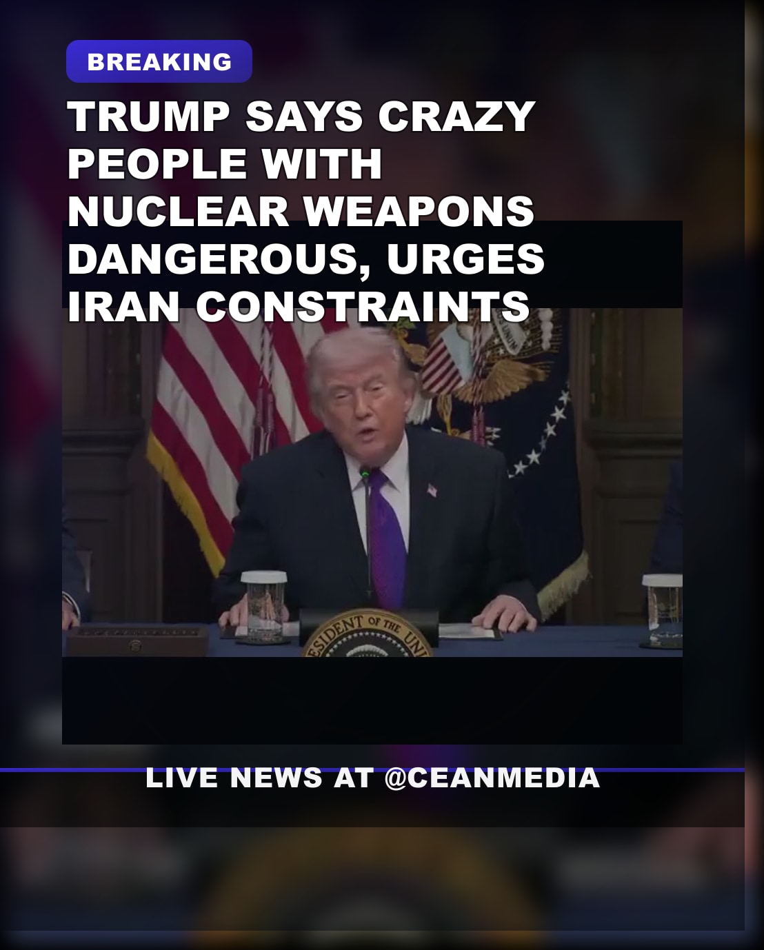 Illustrative photo for: Trump warns: Israel Iran threat could trigger "bad things"