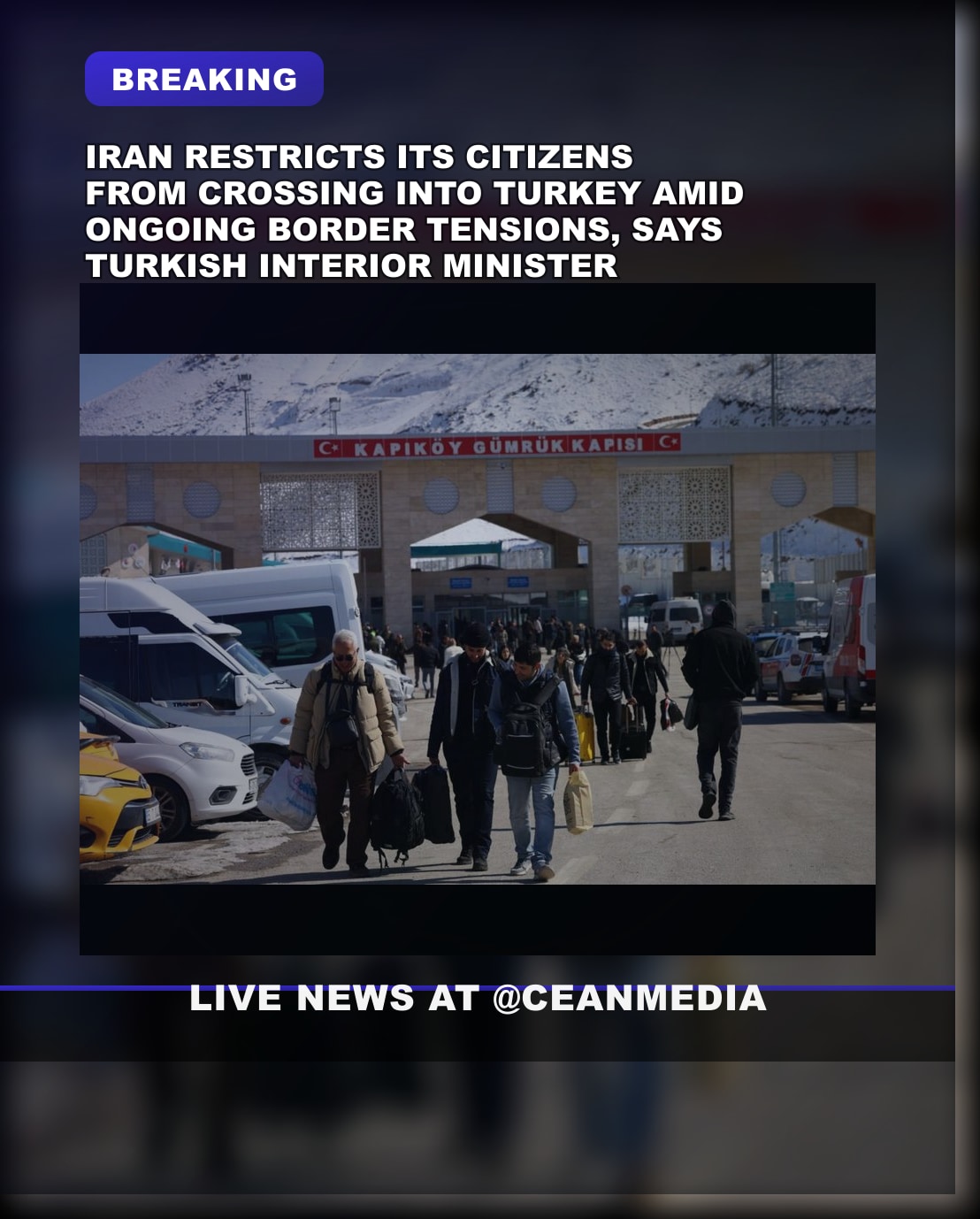 Illustrative photo for: Iran Tightens Border: cross border restrictions Iran Turkey