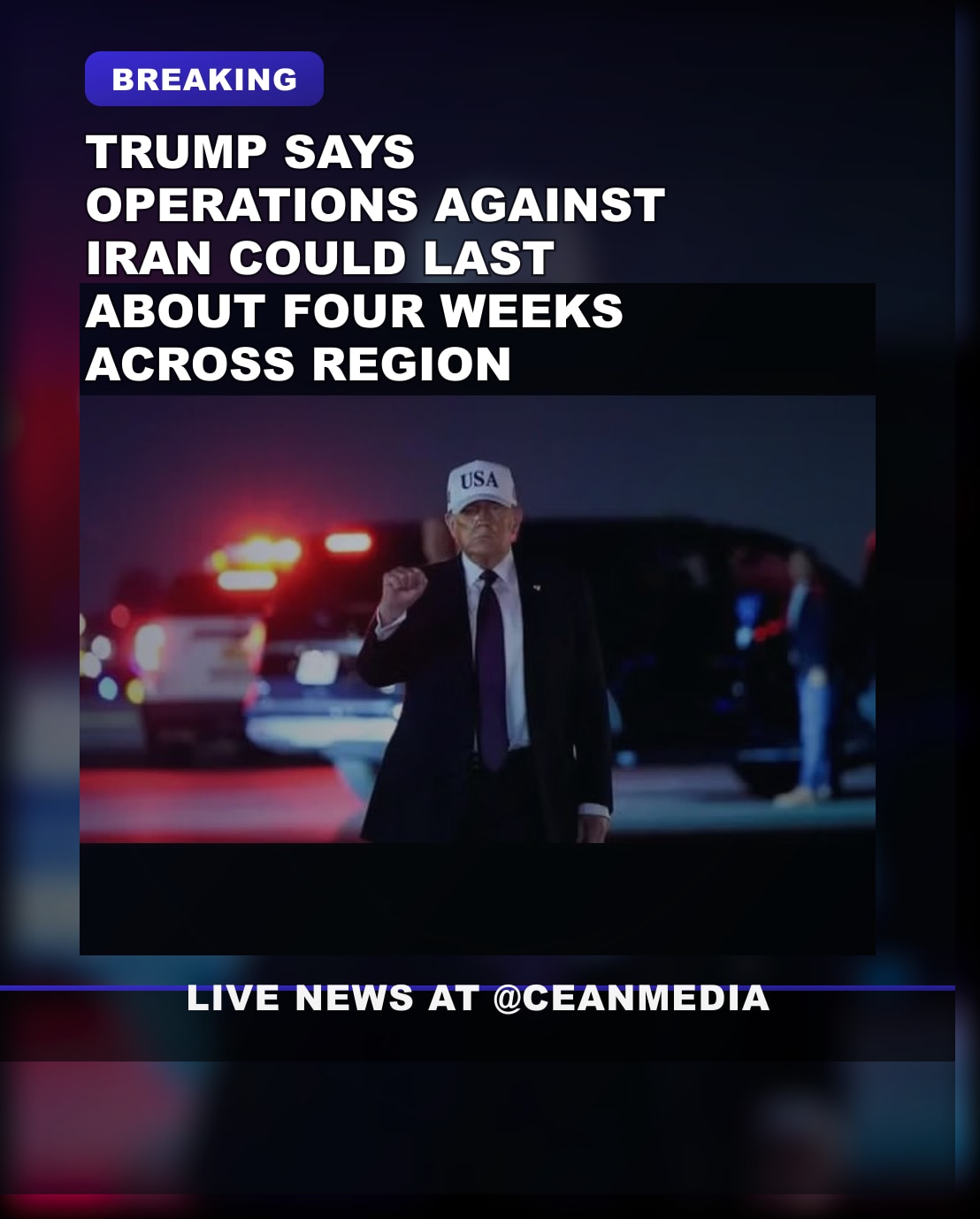 Illustrative photo for: Trump Iran operations duration: four-week estimate by Trump