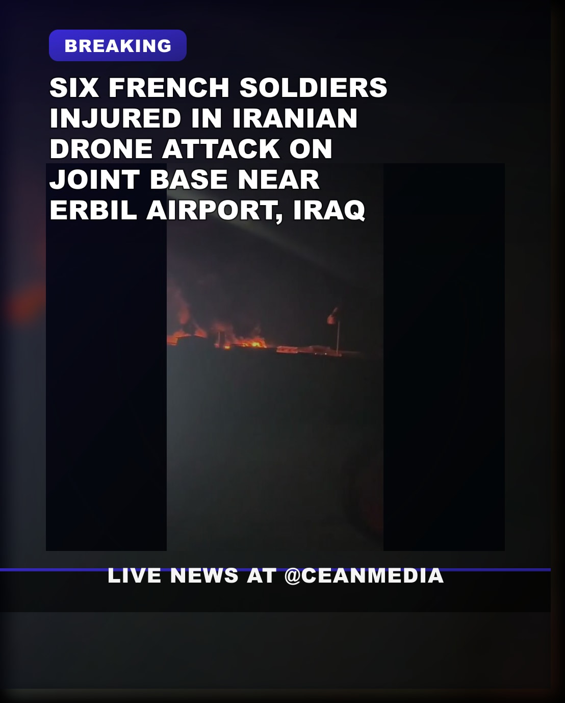 Illustrative photo for: Iranian drone attack Erbil base injuries: Six French