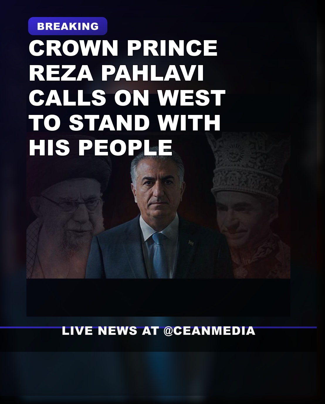 Illustrative photo for: Crown Prince Reza Pahlavi Calls for western support for