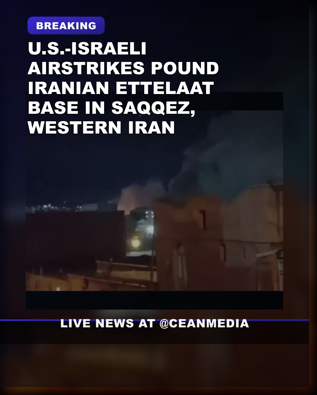 Illustrative photo for: Iranian intelligence base strike Saqqez