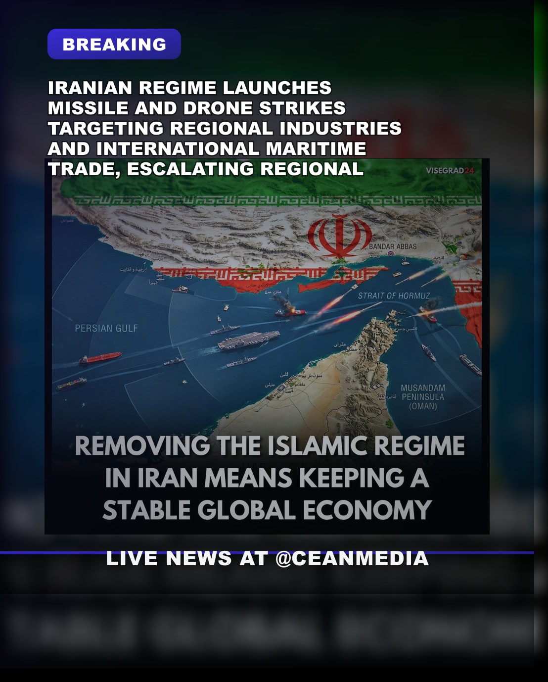 Illustrative photo for: Iranian regime regional aggression economic destabilization