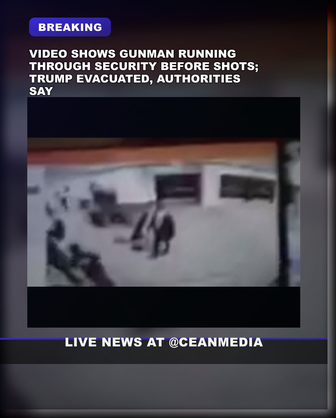 Illustrative photo for: Video Shows gunman running through security Seconds Before