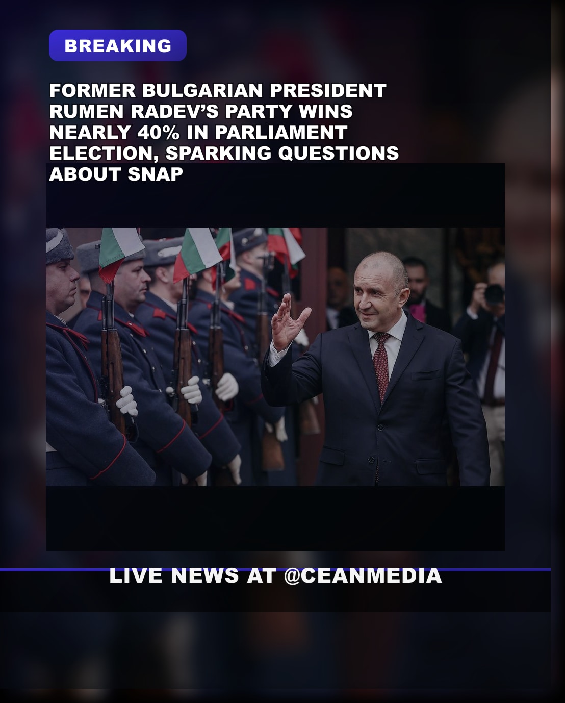 Illustrative photo for: Bulgarian election outlook snap elections: Radev party