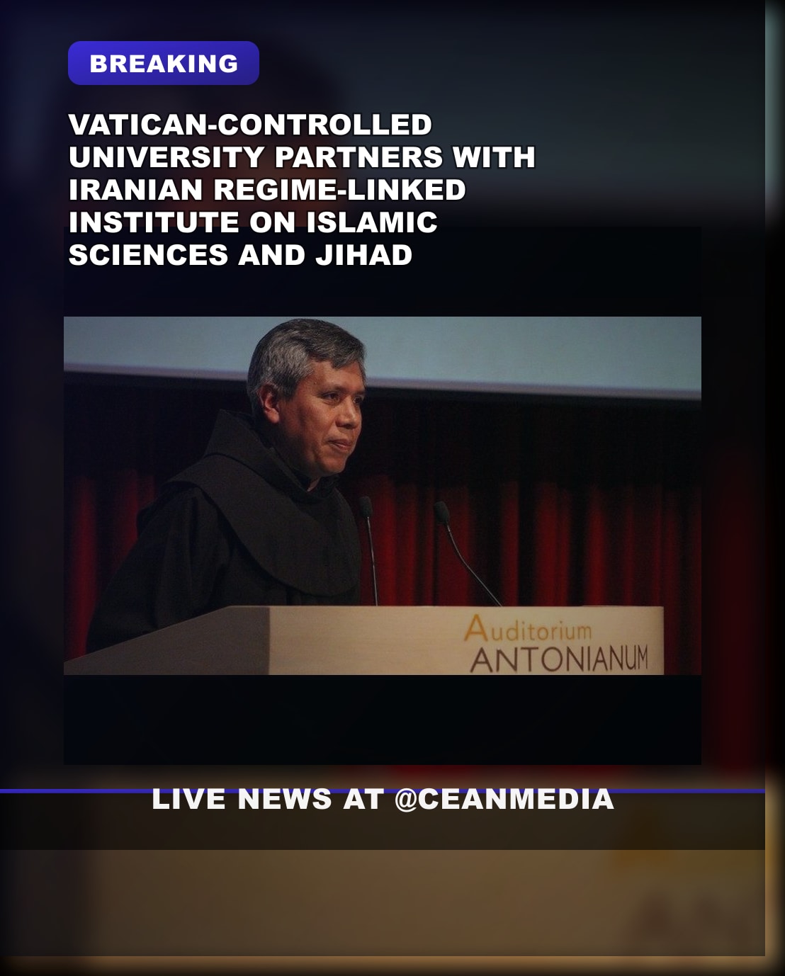 Illustrative photo for: Vatican University Iranian Regime Cooperation Sparks