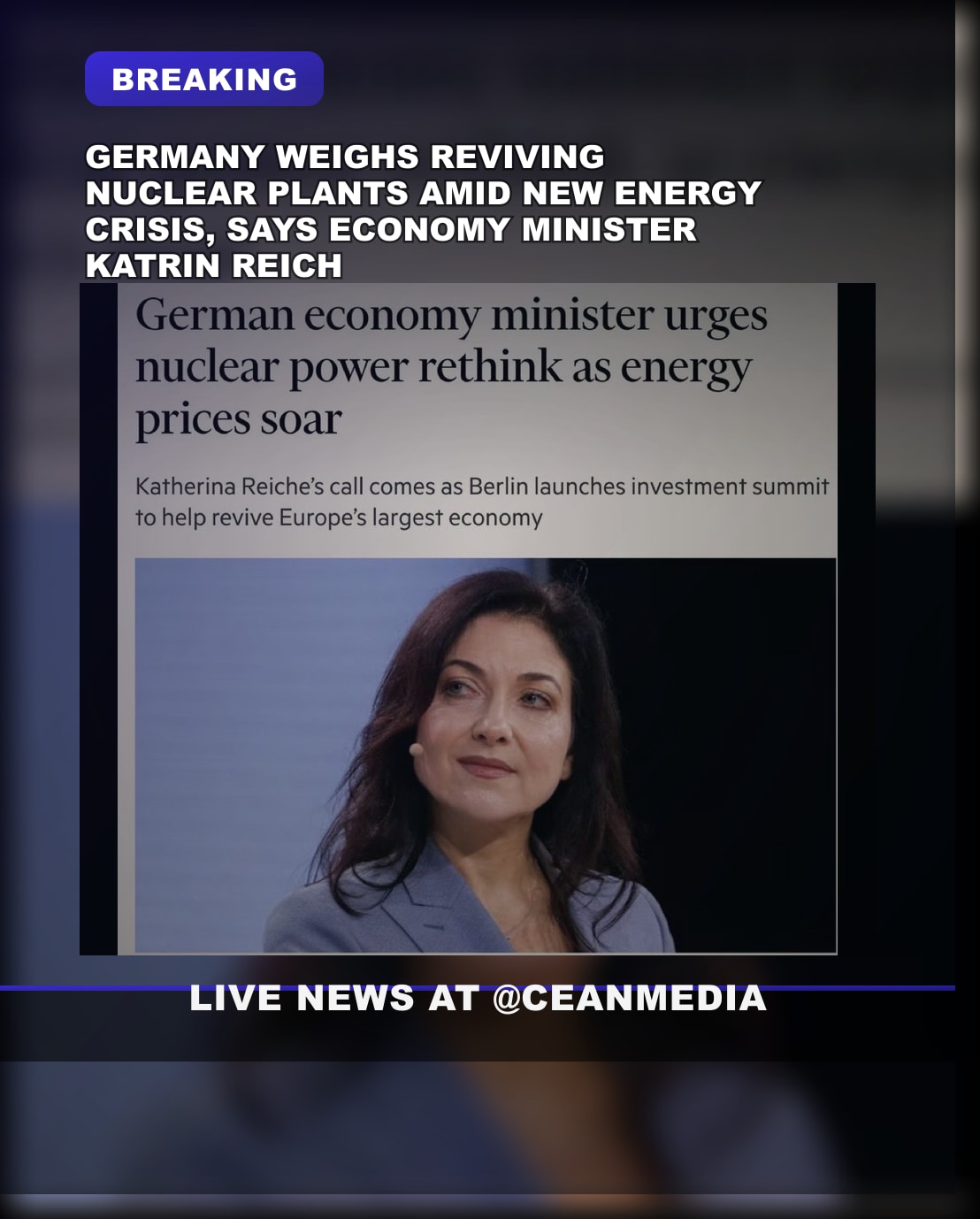 Illustrative photo for: Germany weighs reviving nuclear power as energy crisis