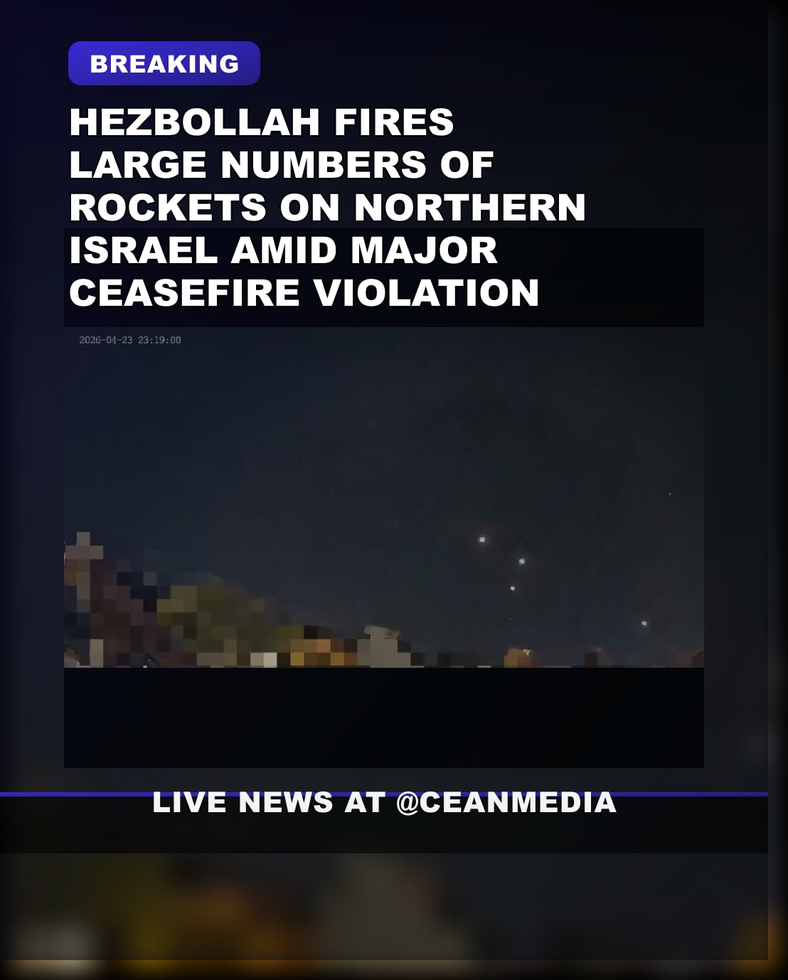Illustrative photo for: Hezbollah ceasefire violation rockets fired amid barrage,