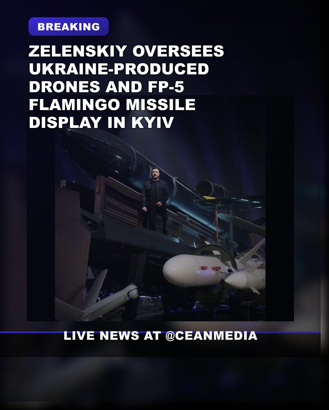 Illustrative photo for: Ukraine domestic weapons showcase: Zelensky spotlights FP-5