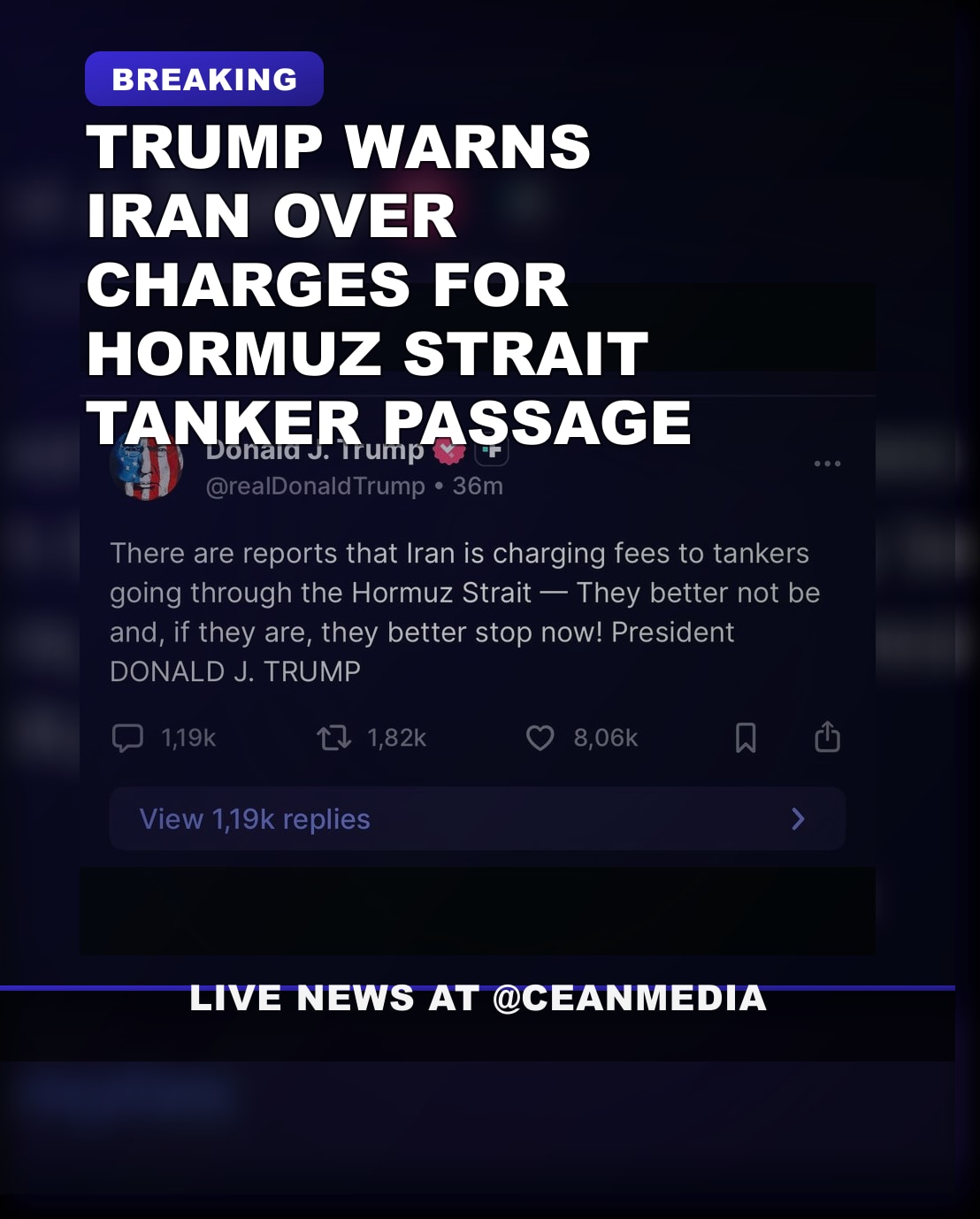Illustrative photo for: Trump Iran tanker fees warning: Iran over fees in Hormuz