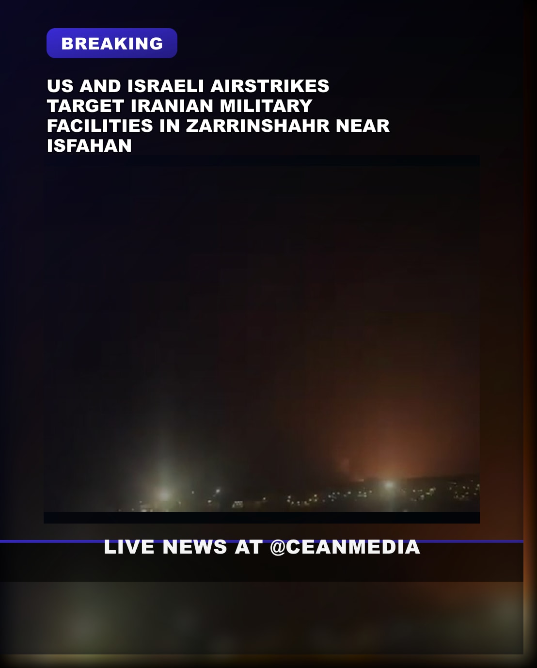Illustrative photo for: U.S., Israeli Strikes Hit Iranian Military Facilities