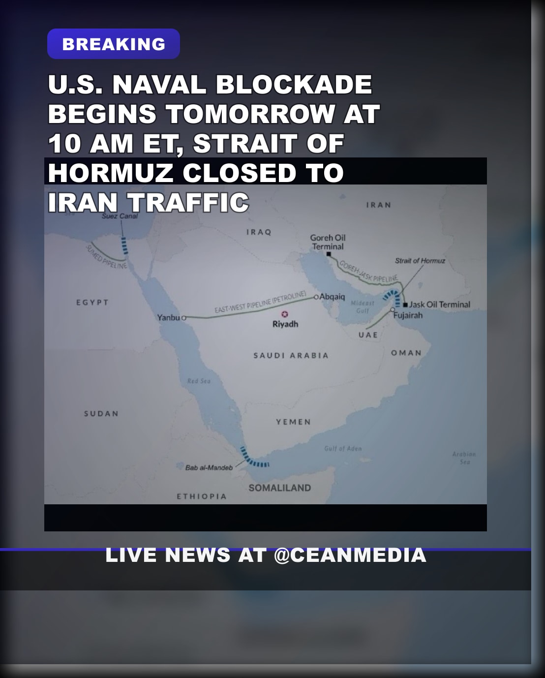 Illustrative photo for: Naval blockade iran timing: U.S. to block Hormuz traffic