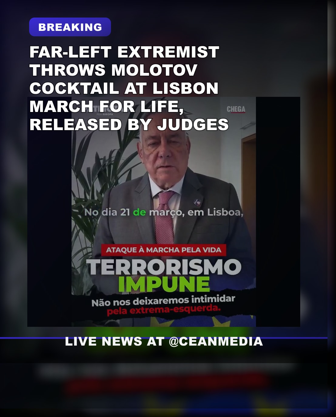 Illustrative photo for: Far left extremist released sparks controversy after Lisbon