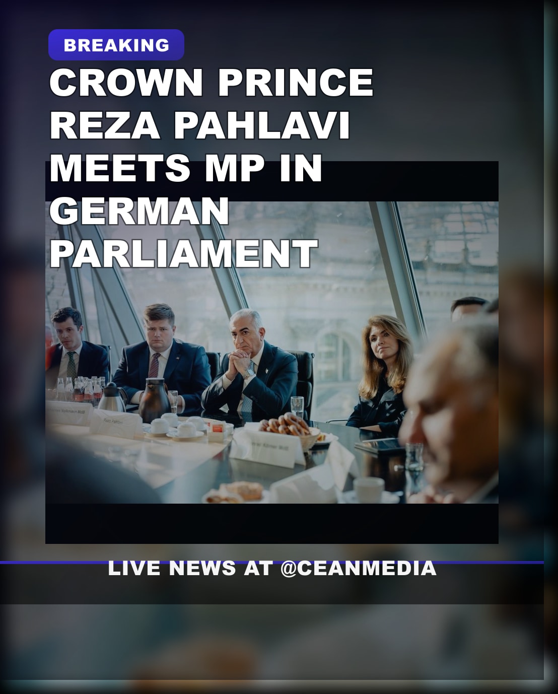 Illustrative photo for: Iranian Crown Prince parliamentary meeting: Reza Pahlavi