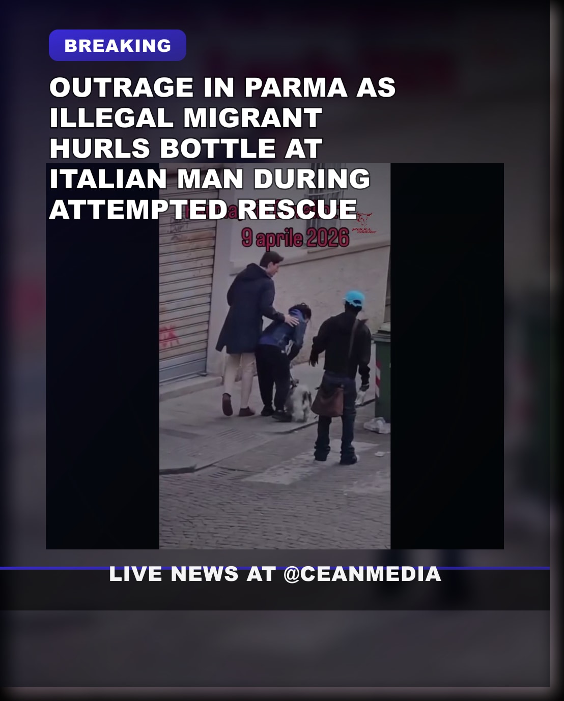 Illustrative photo for: Parma migrant assault video outrage sparks anger, prompts