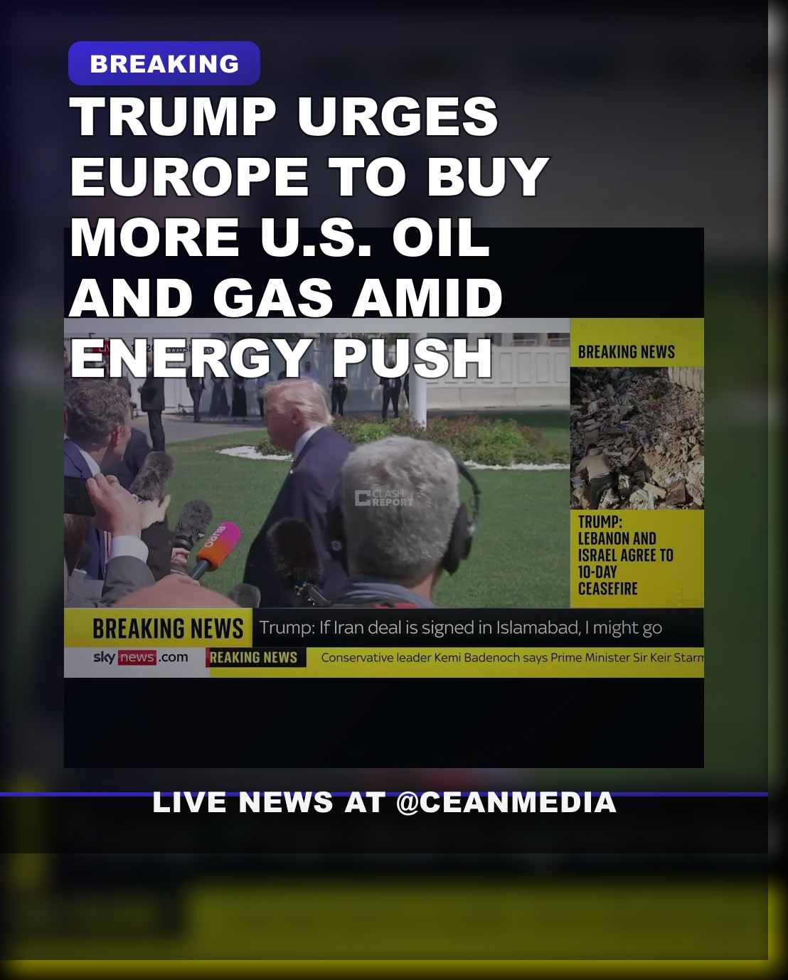 Illustrative photo for: Trump urges Europe to buy more oil and gas from the United