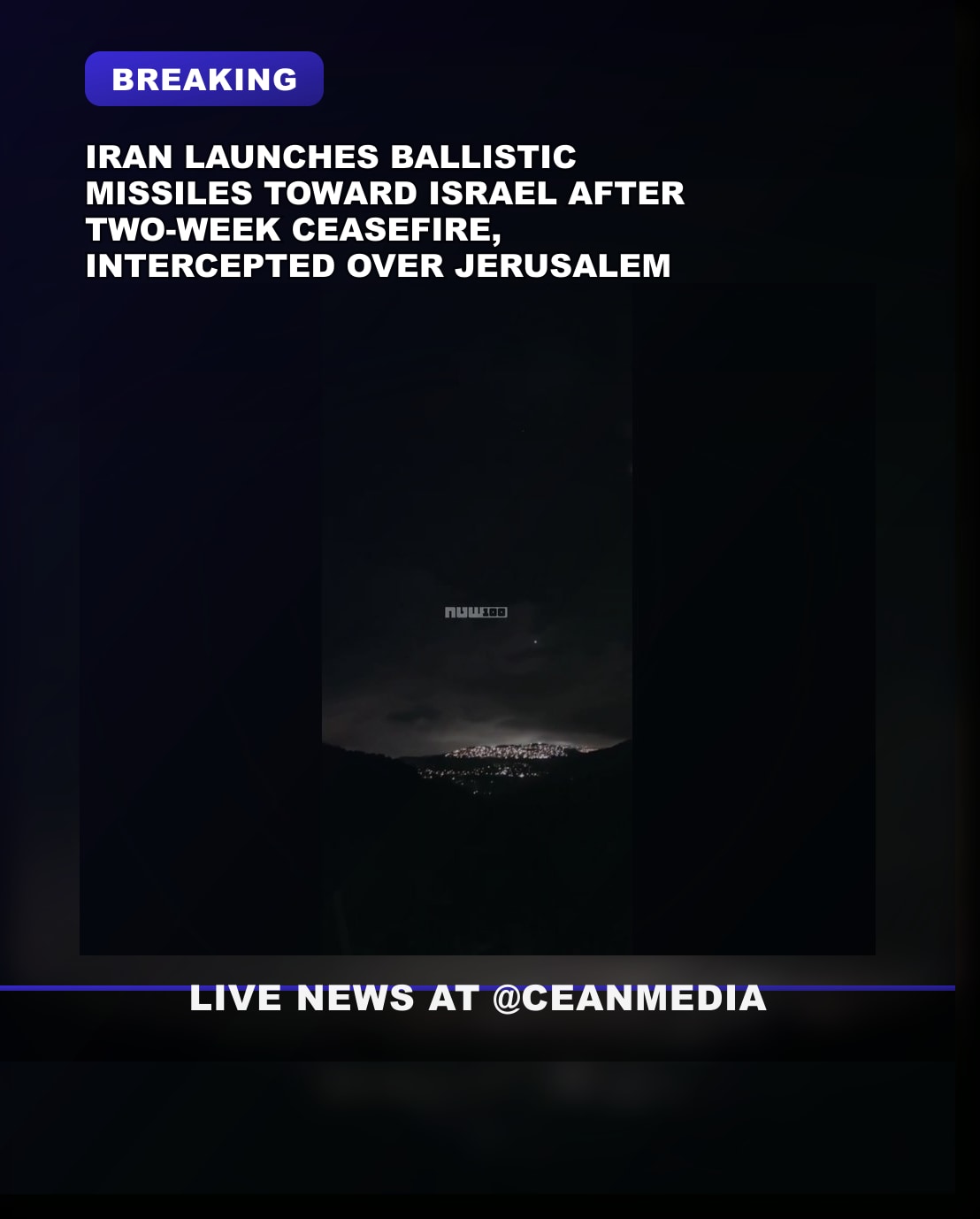 Illustrative photo for: Iran missile attack escalation: missiles fired after