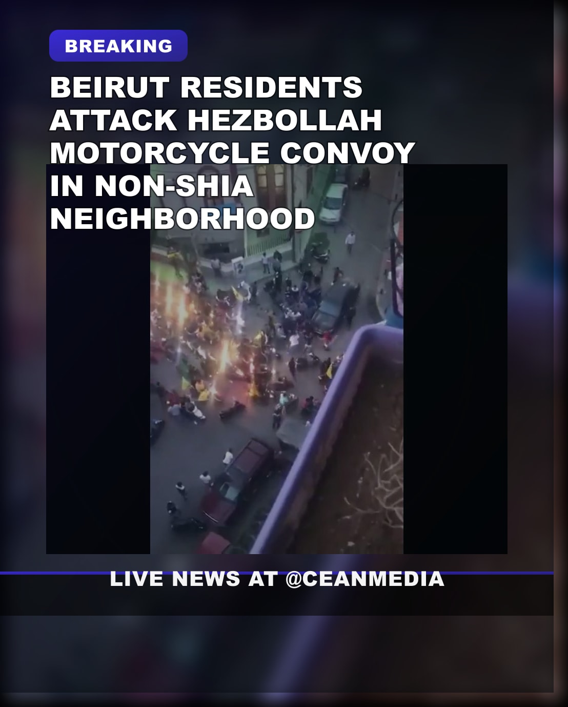 Illustrative photo for: Beirut Residents Attack Hezbollah Motorcycle Parade in