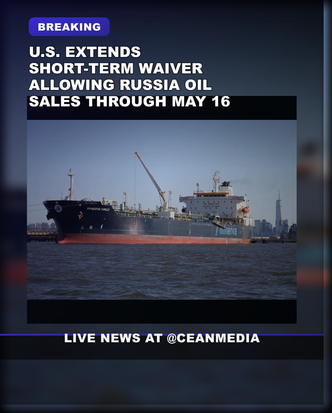 Illustrative photo for: Oil waiver extension May 16 extends Russia sales, shocks