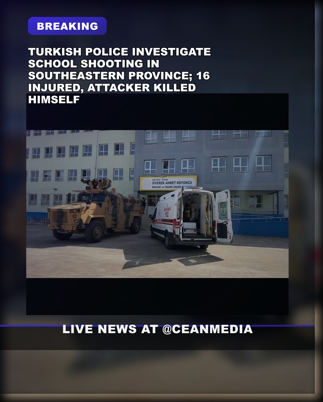 Illustrative photo for: Turkey school shooting attacker: 18-year-old former student