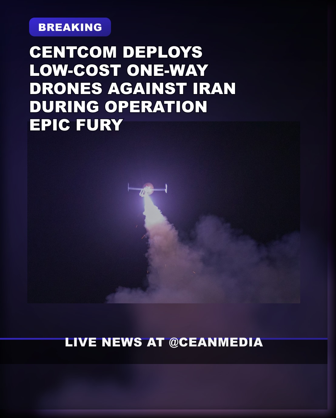 Illustrative photo for: CENTCOM attack drone deployment: first-time low-cost drones