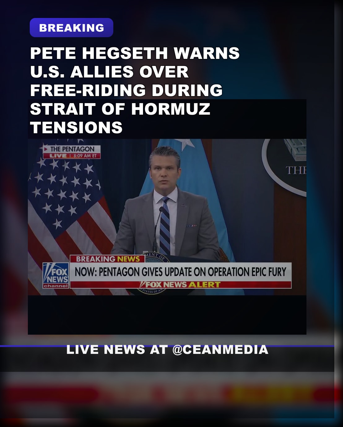 Illustrative photo for: Free Riding Ends Now, Allies Urged by SecWar Hegseth