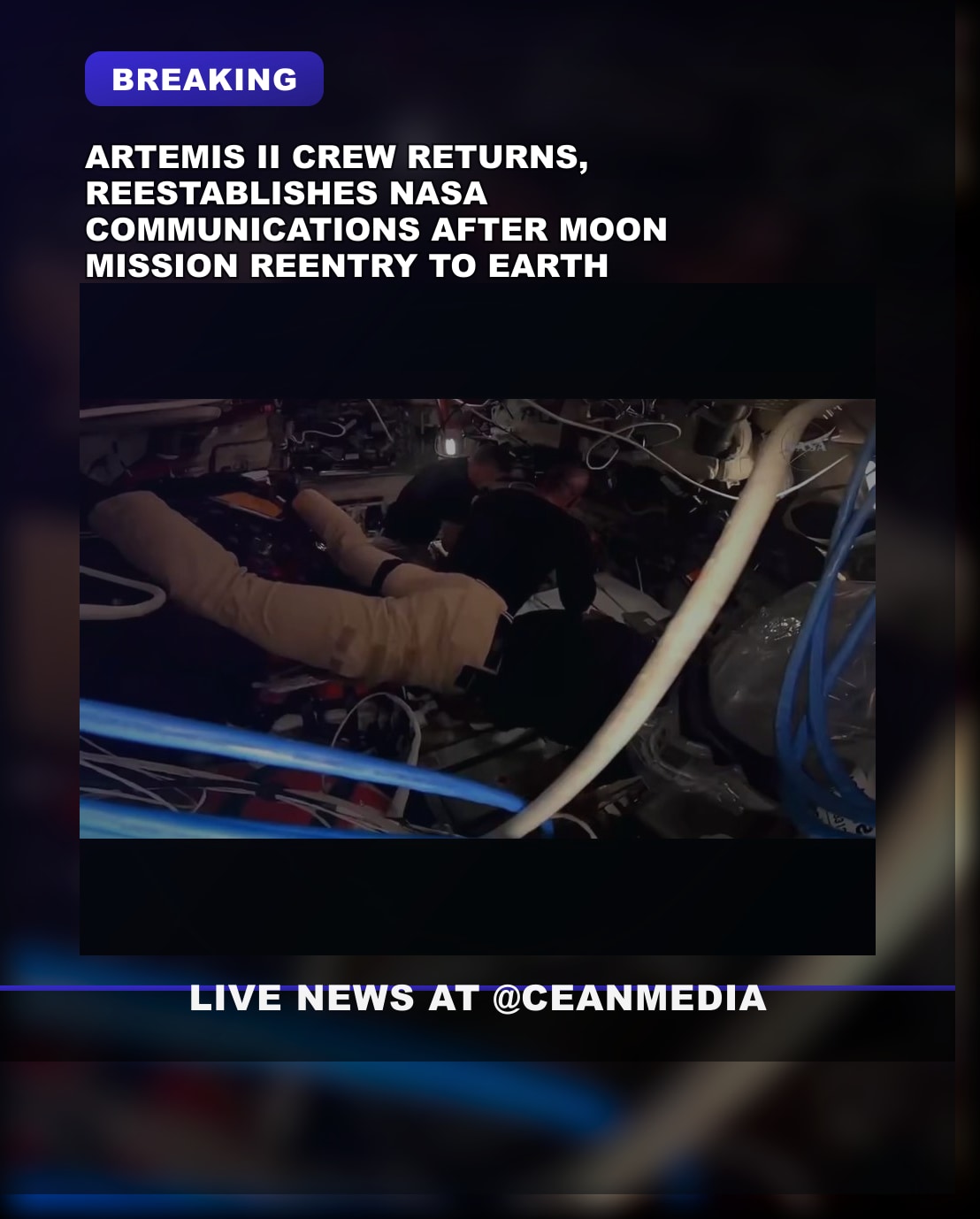 Illustrative photo for: Artemis II crew return journey: Earth reentry after lunar