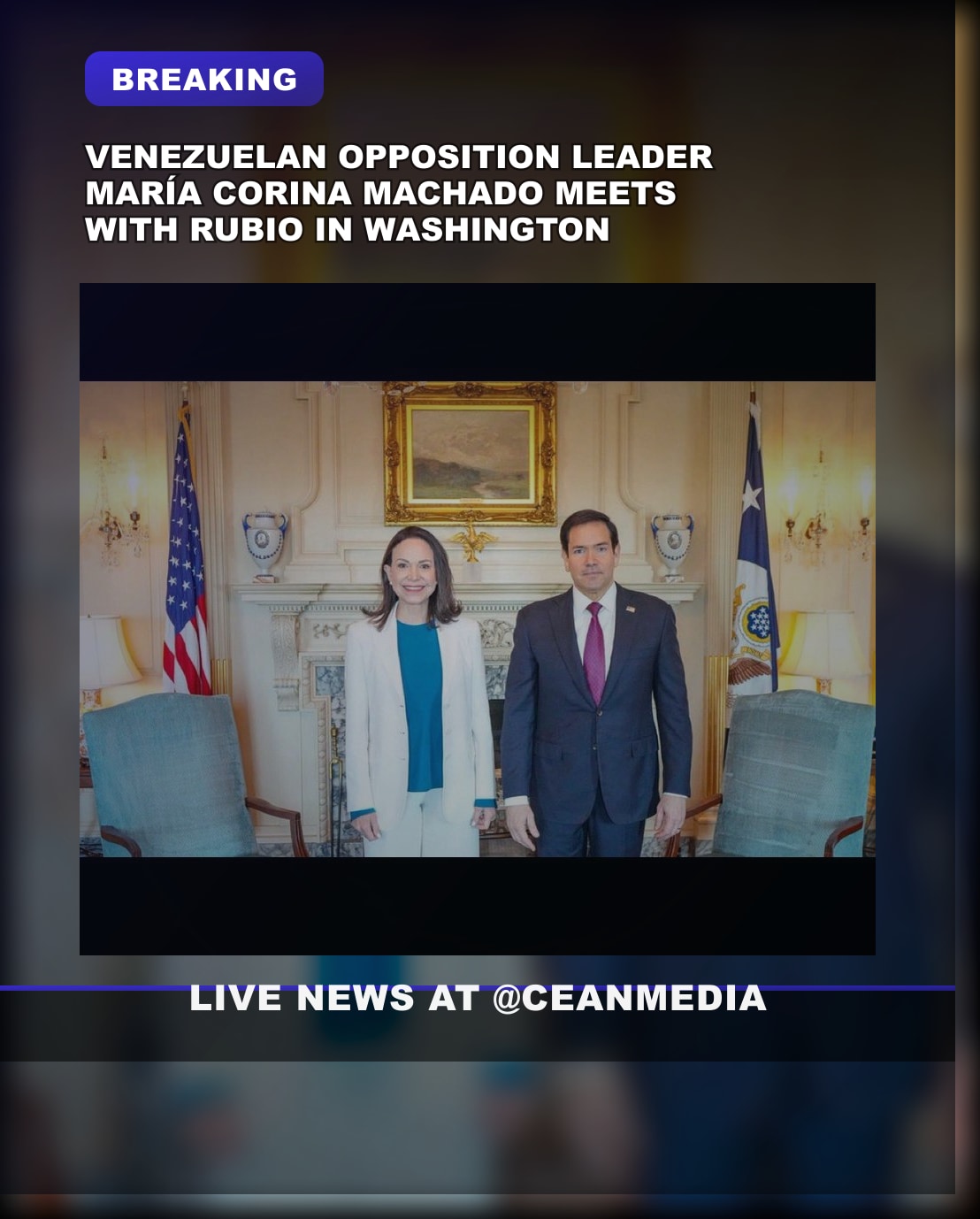 Illustrative photo for: Venezuelan opposition leader meeting Rubio in breakthrough