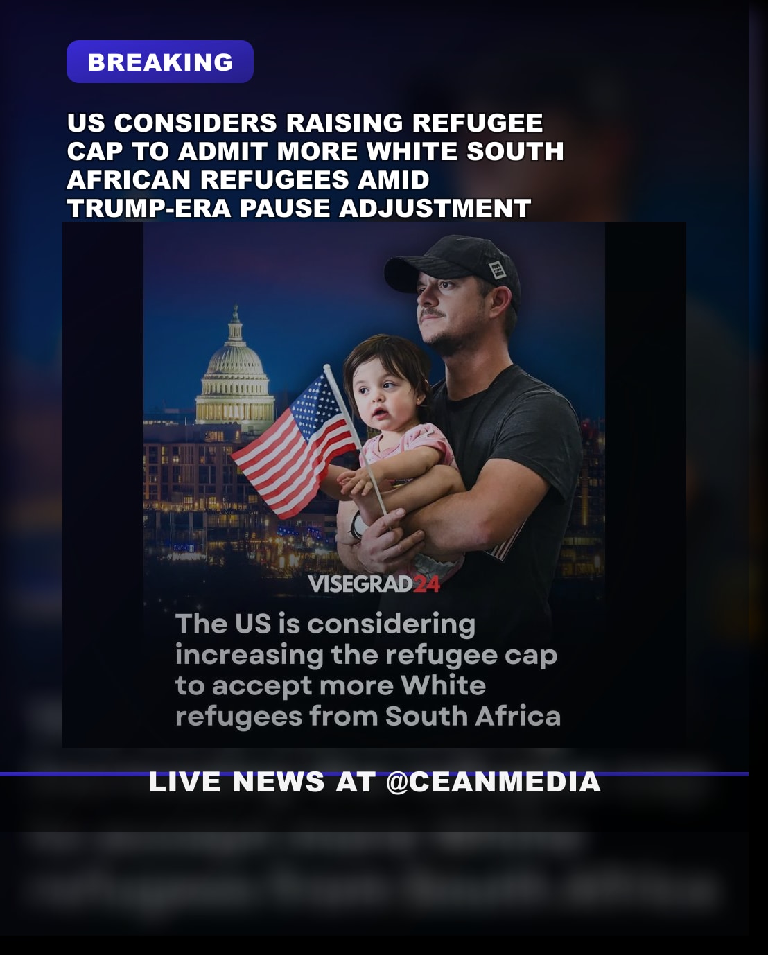 Illustrative photo for: South African refugee admissions policy: US narrows focus