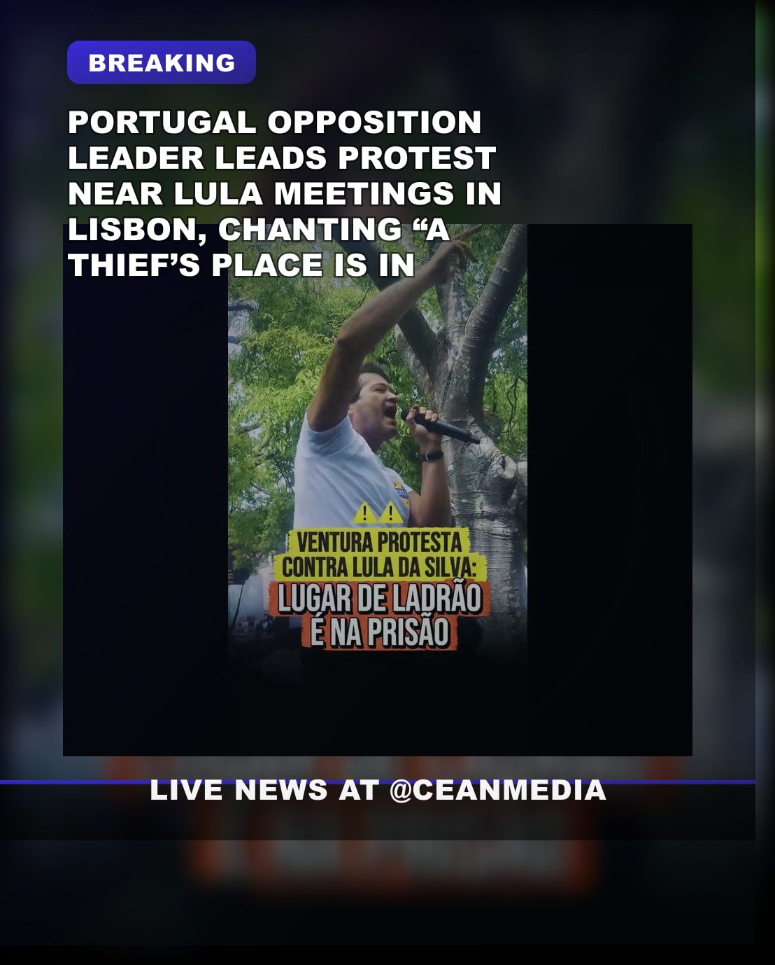 Illustrative photo for: Portuguese Chega Leader Protests Near Lula-Portugal