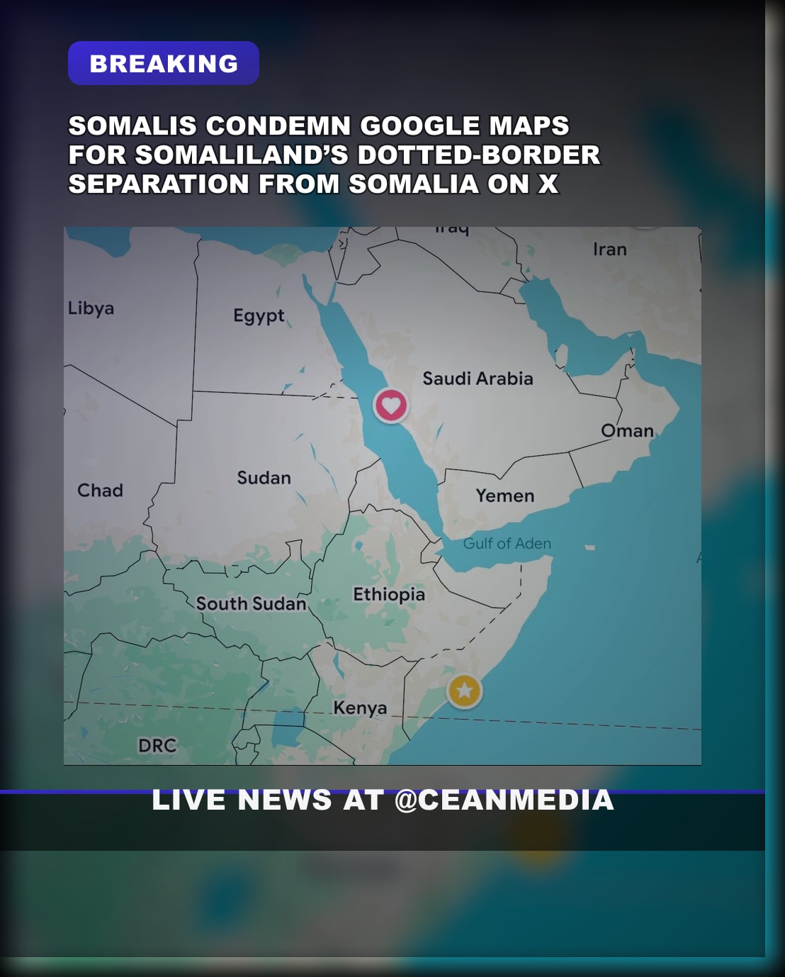 Illustrative photo for: Somaliland border dispute reaction: Somalia slams Google