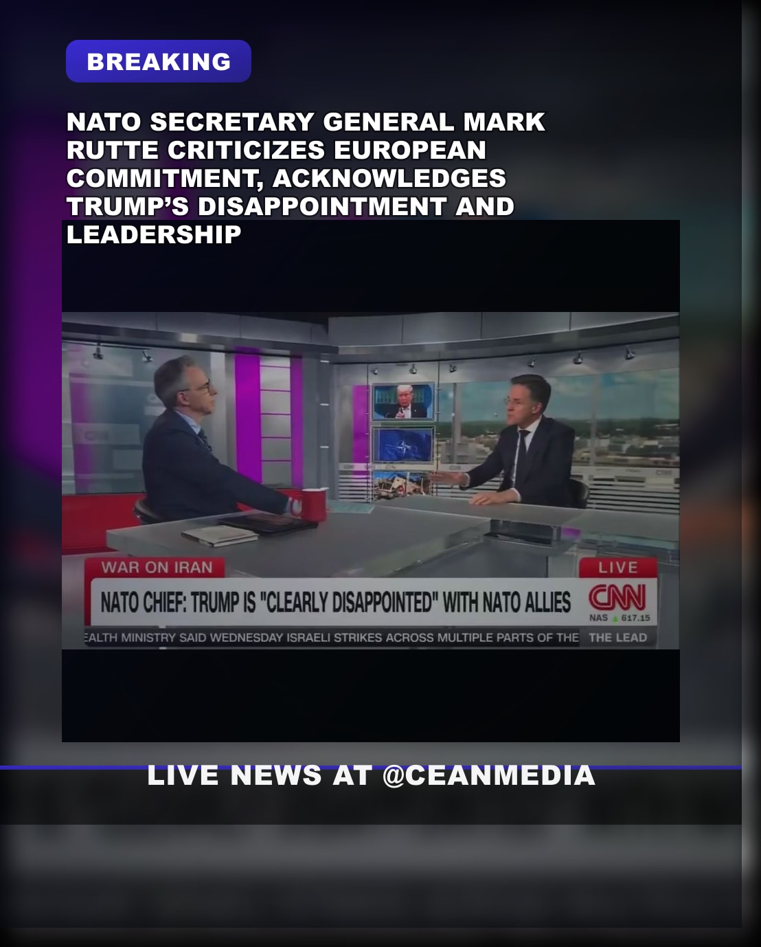 Illustrative photo for: NATO commitments leadership admiration: Rutte cites
