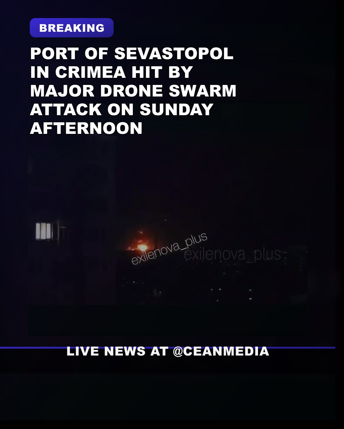 Illustrative photo for: Drone Swarm Attack Sets Sevastopol Port Ablaze in