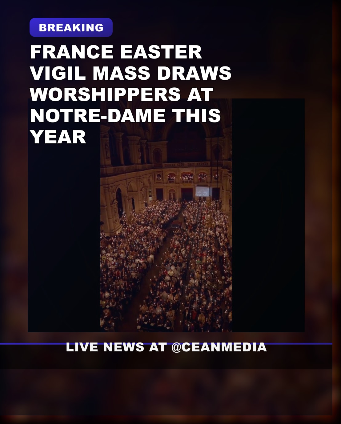 Illustrative photo for: France Easter Vigil Mass held in spotlight