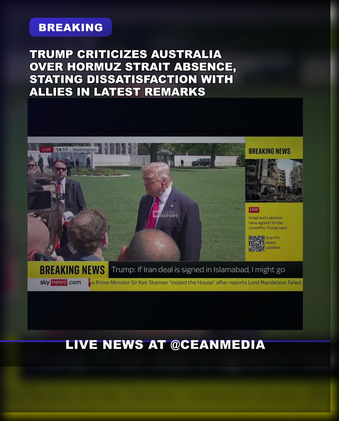 Illustrative photo for: Trump Australia Hormuz Strait dissatisfaction: Trump blasts