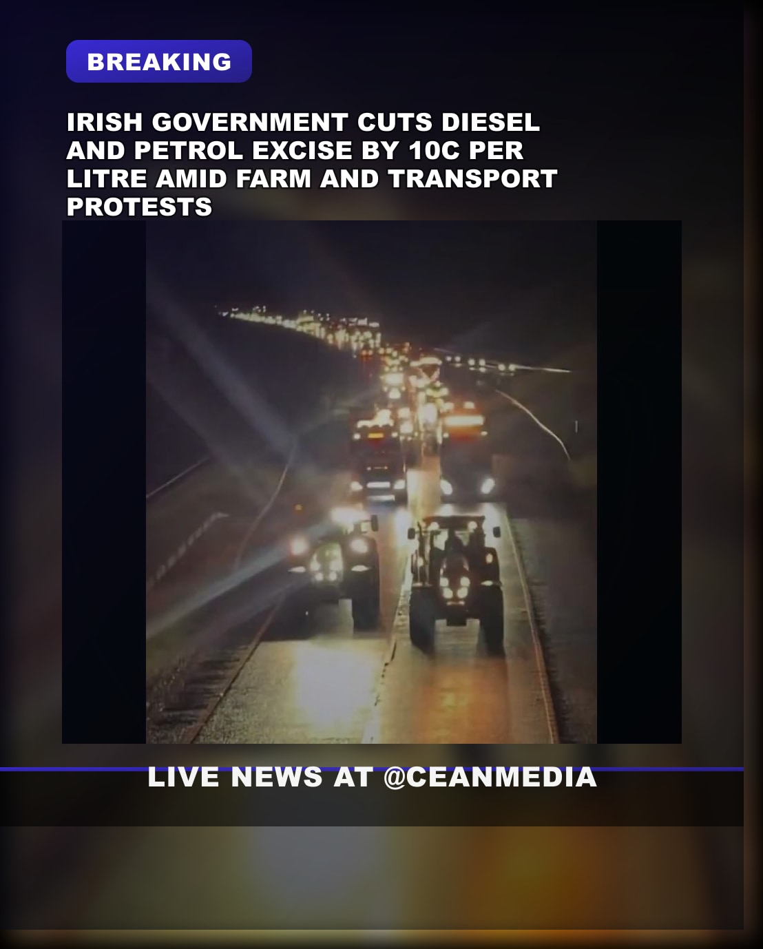 Illustrative photo for: Irish government farmer protests excise cut