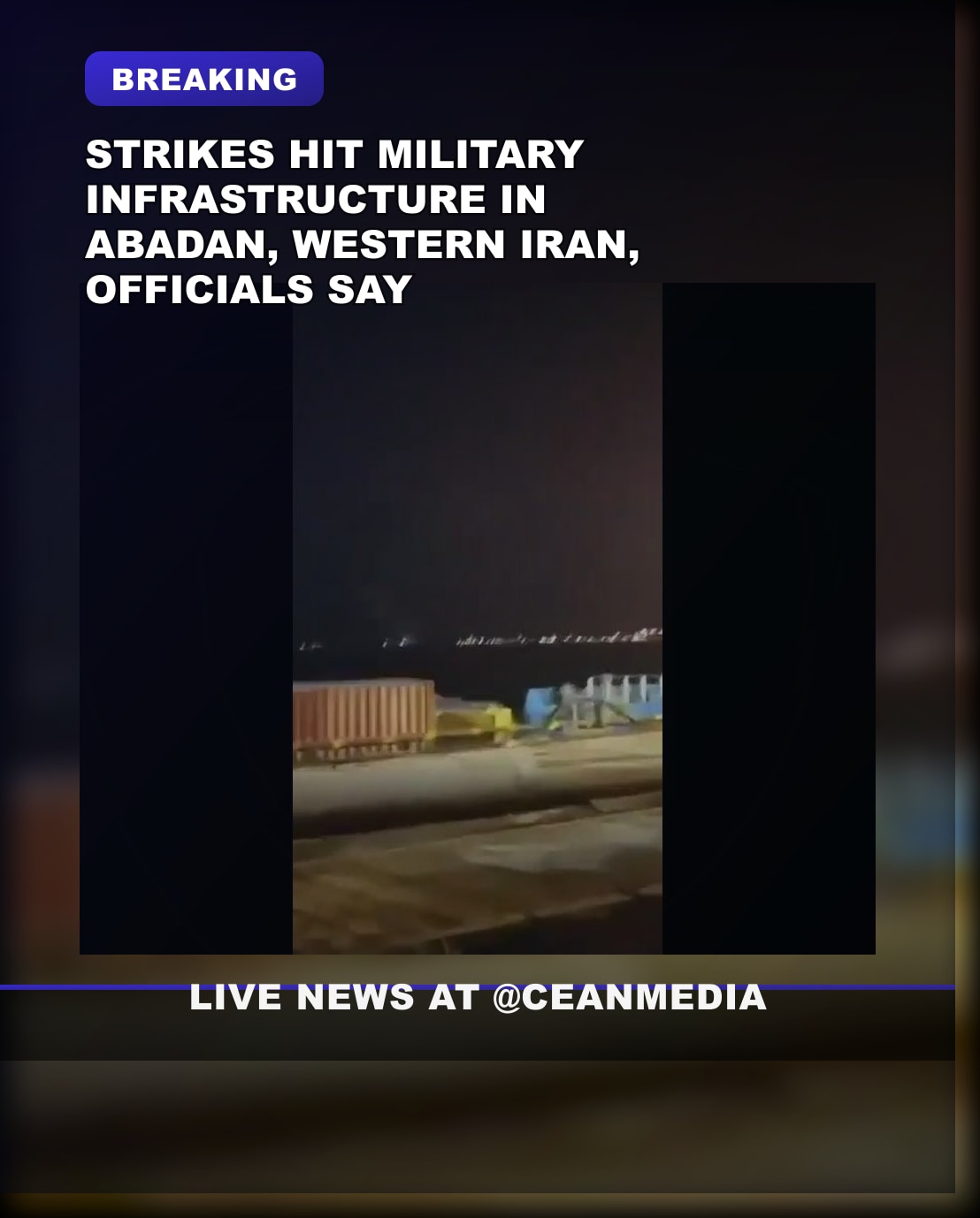 Illustrative photo for: Several Strikes Hit Military Infrastructure in Abadan, Iran